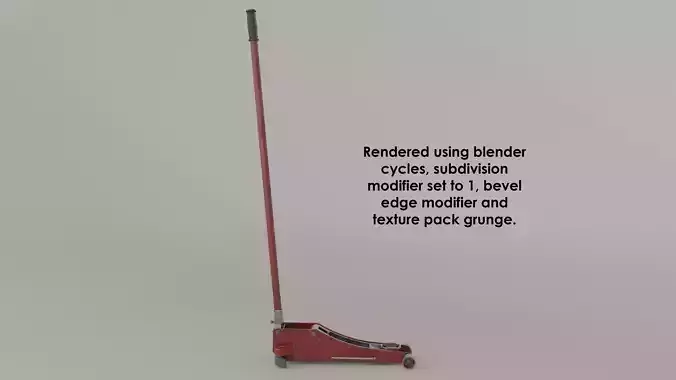 Garage car jack Low-poly 3D model