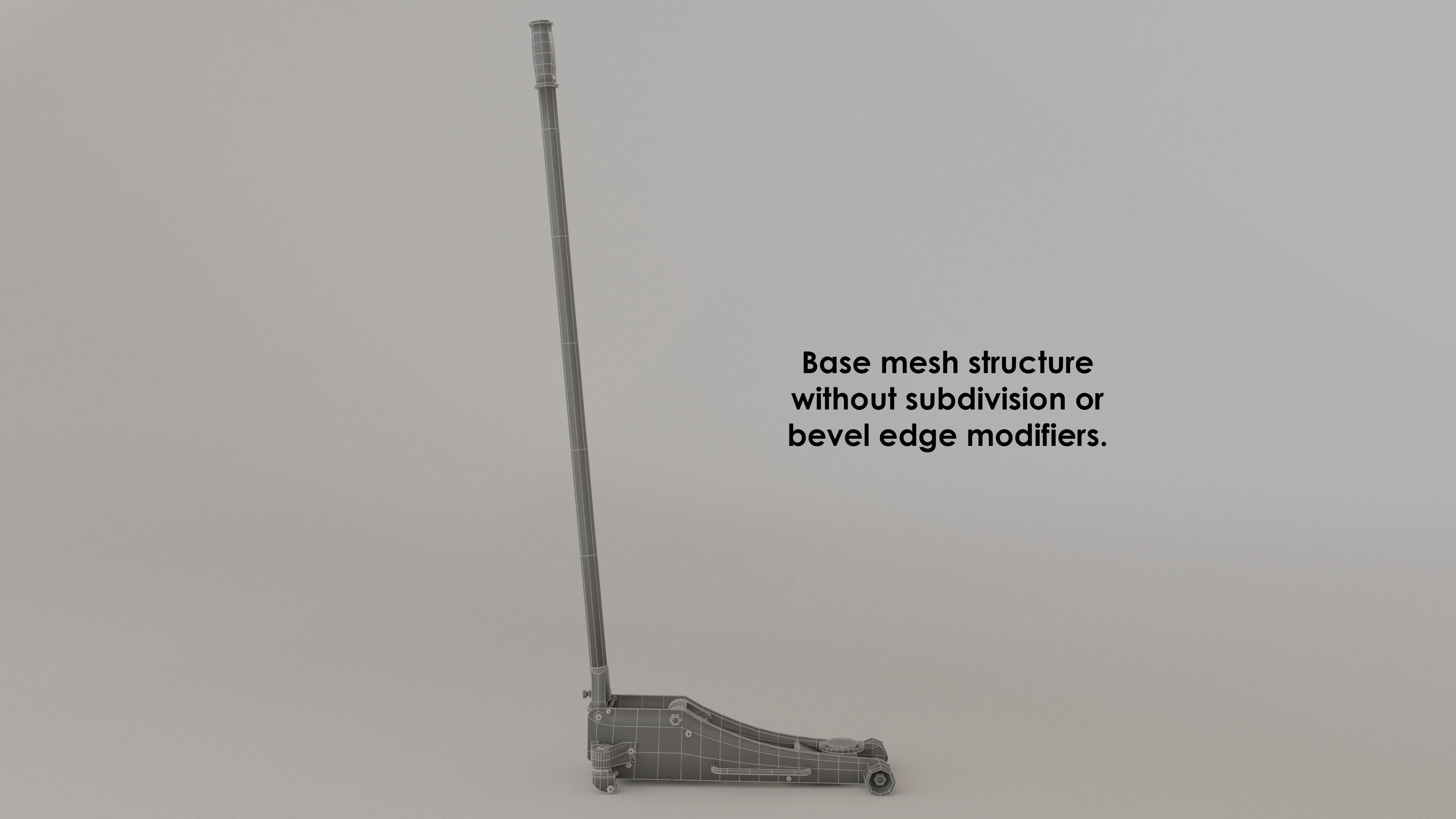 Garage car jack Low-poly 3D model_4