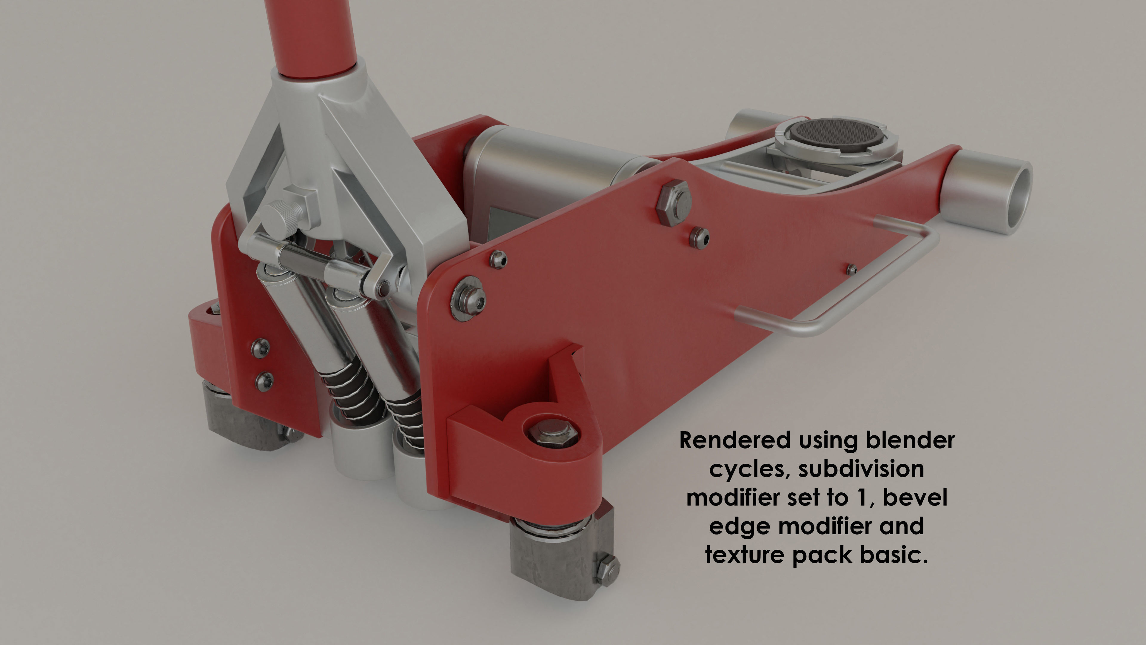 Garage car jack Low-poly 3D model_13