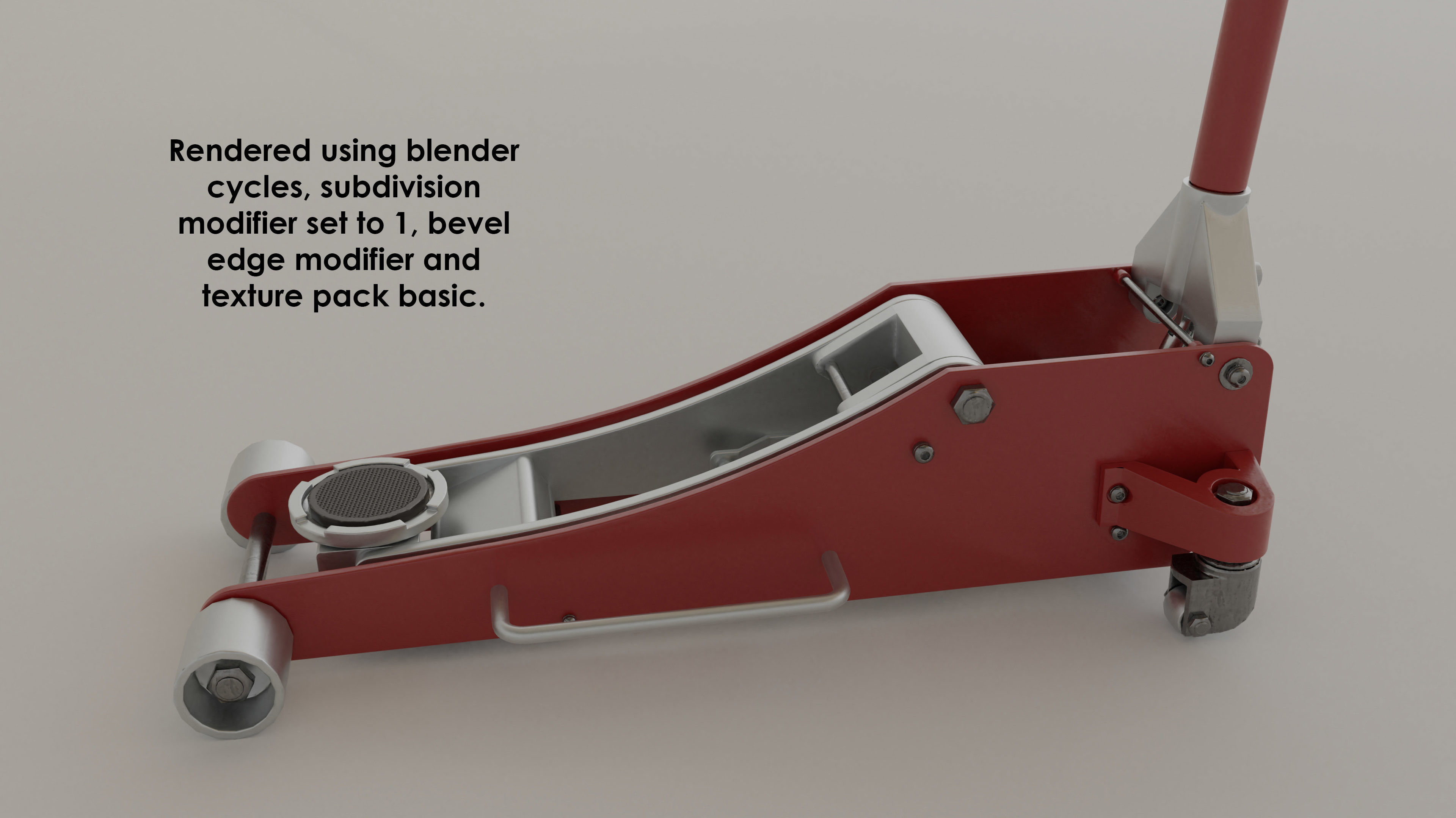 Garage car jack Low-poly 3D model_15