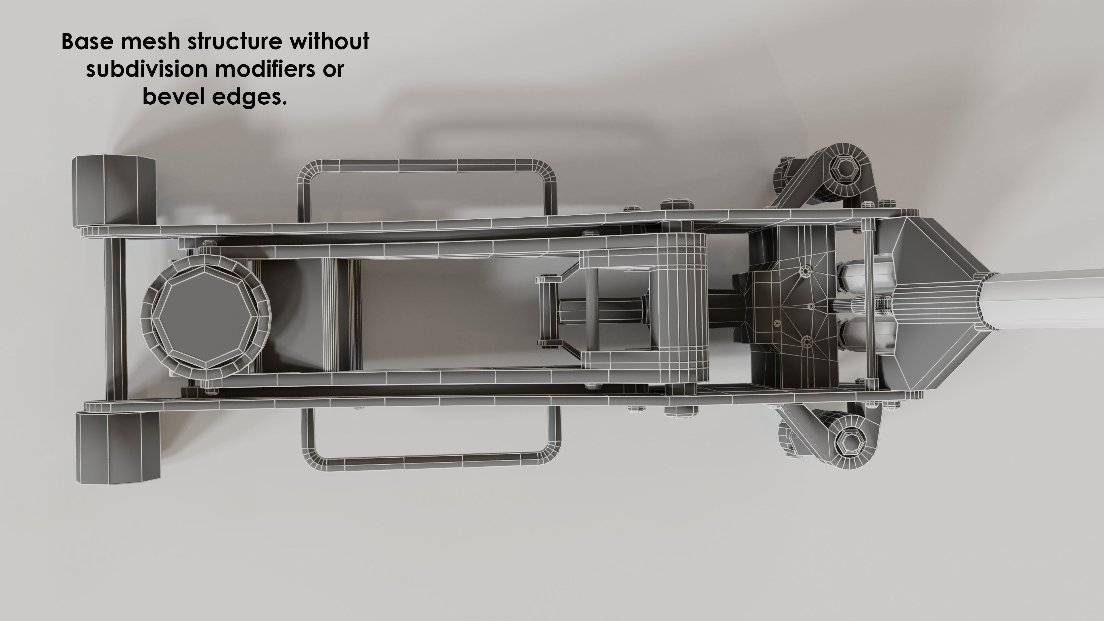 Garage car jack Low-poly 3D model_2