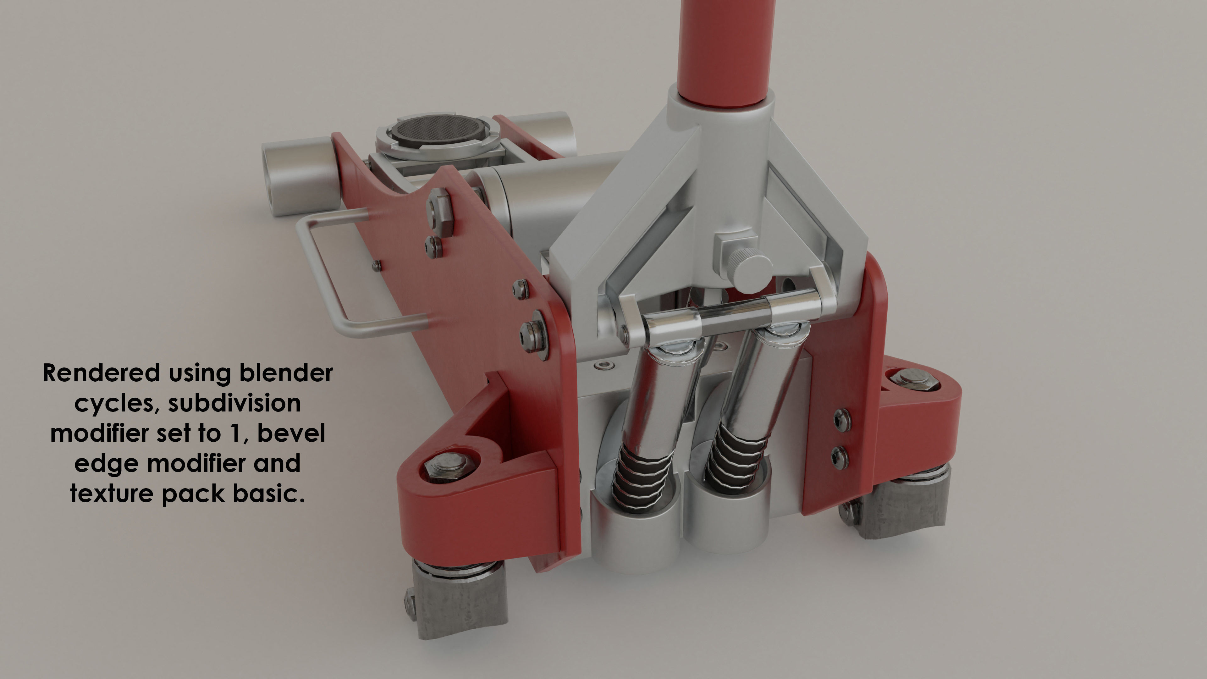 Garage car jack Low-poly 3D model_14