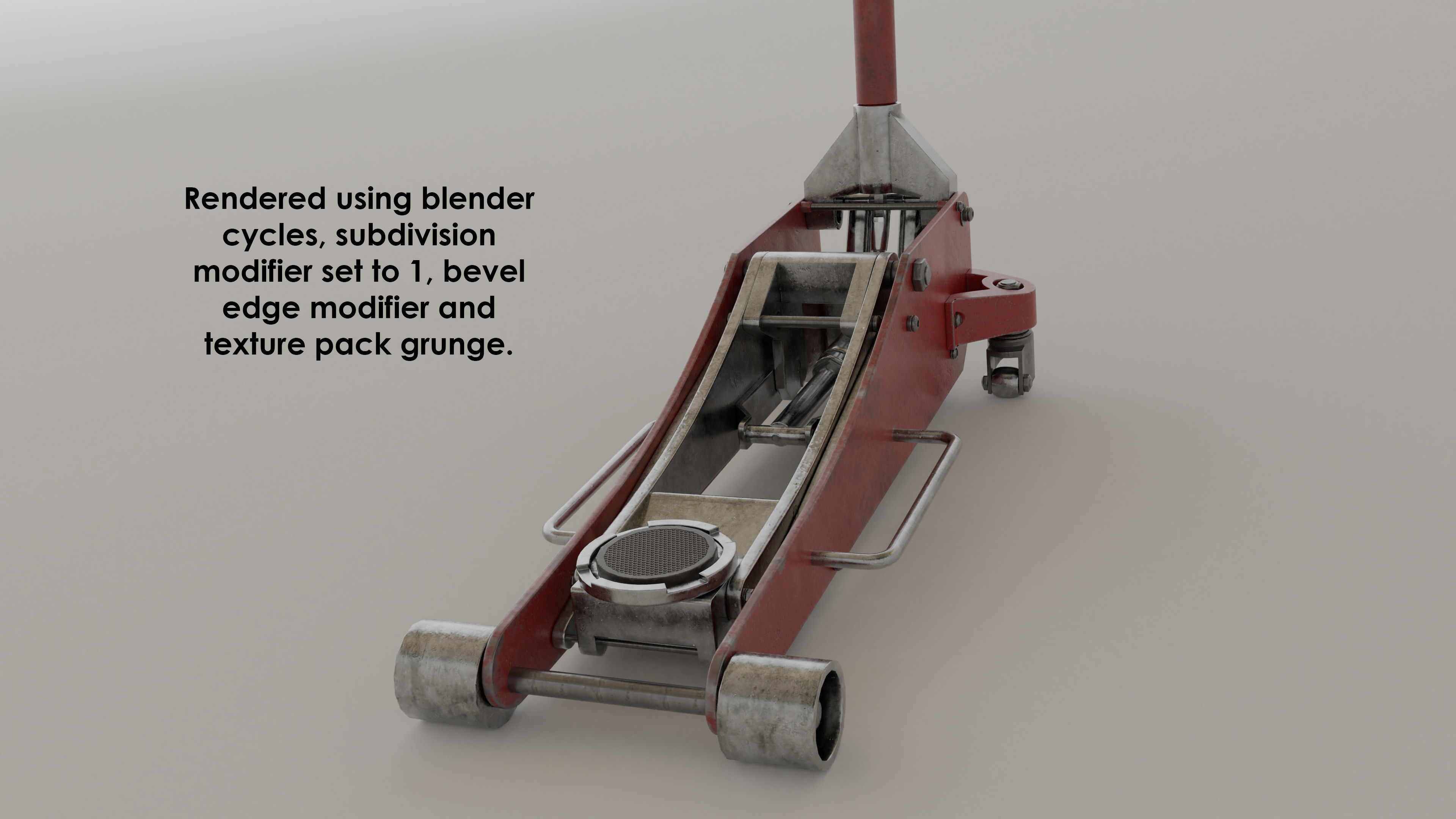 Garage car jack Low-poly 3D model_11