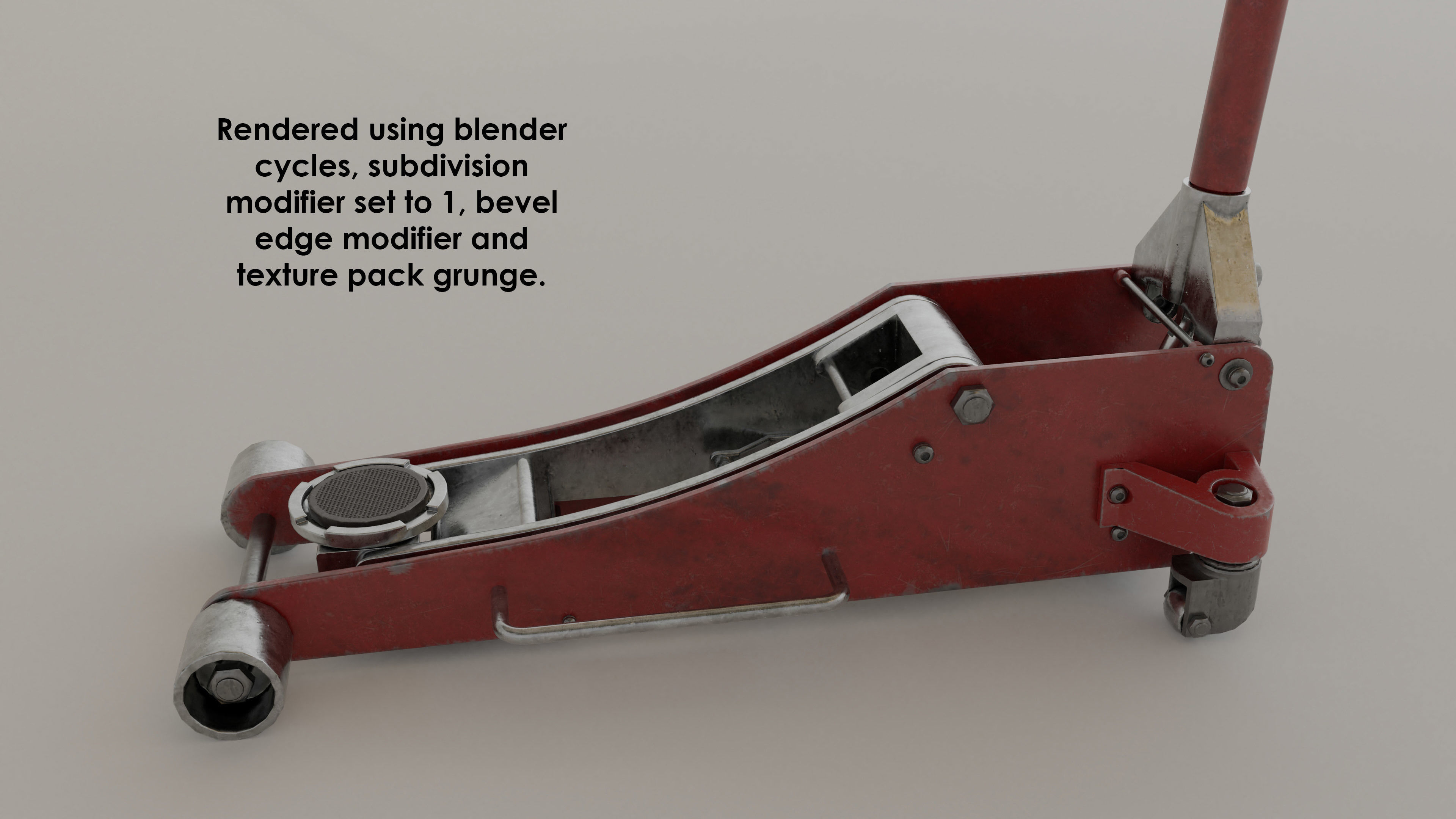 Garage car jack Low-poly 3D model_10