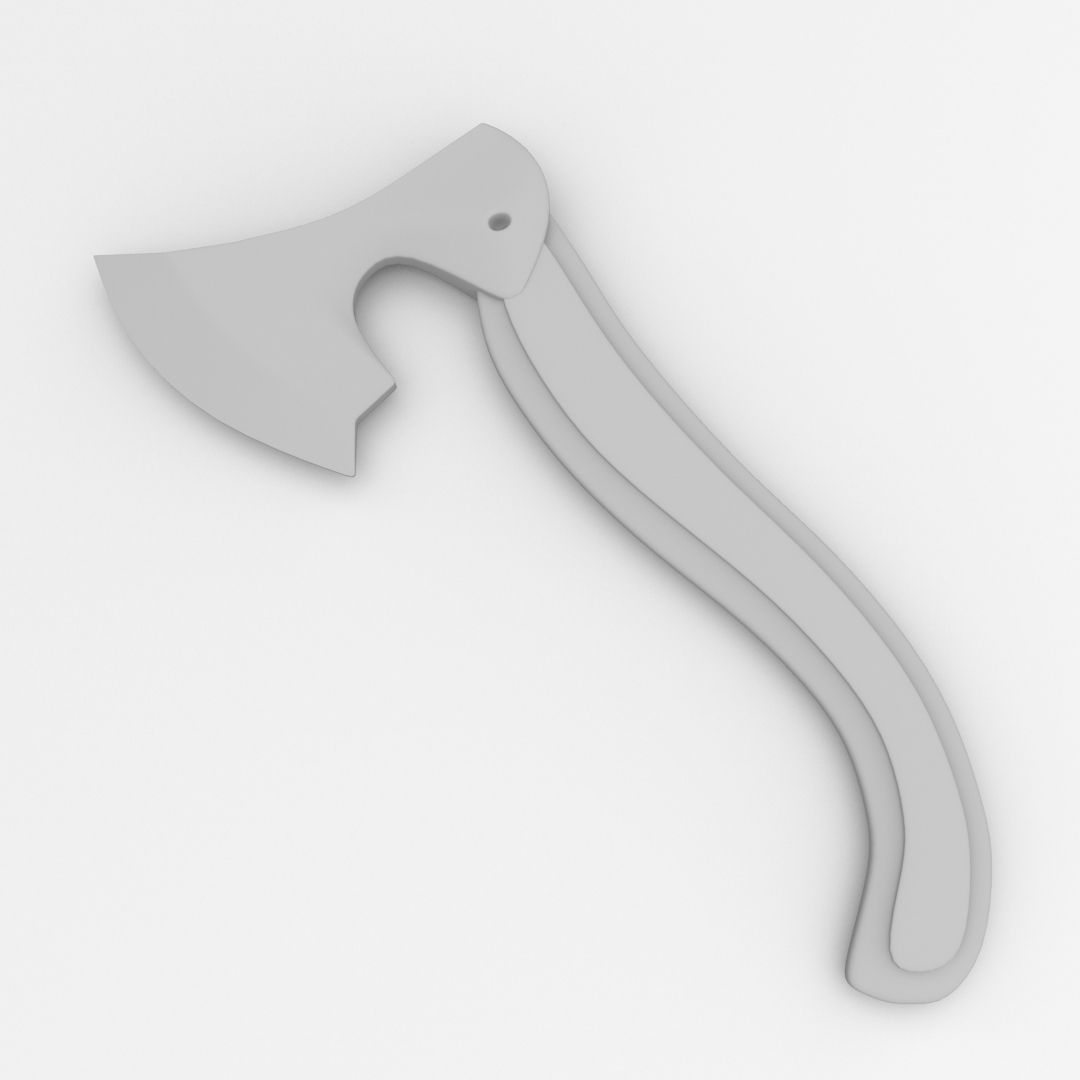 Battle Axe 3D model_3