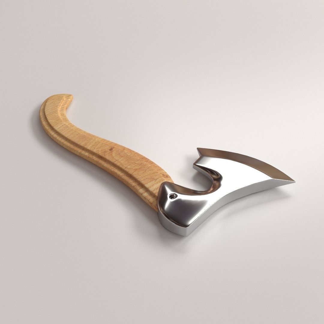 Battle Axe 3D model_1