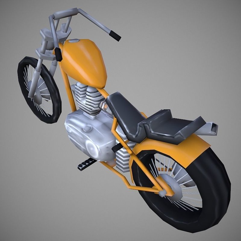 Chopperland Cartoon Low-poly 3D model_2