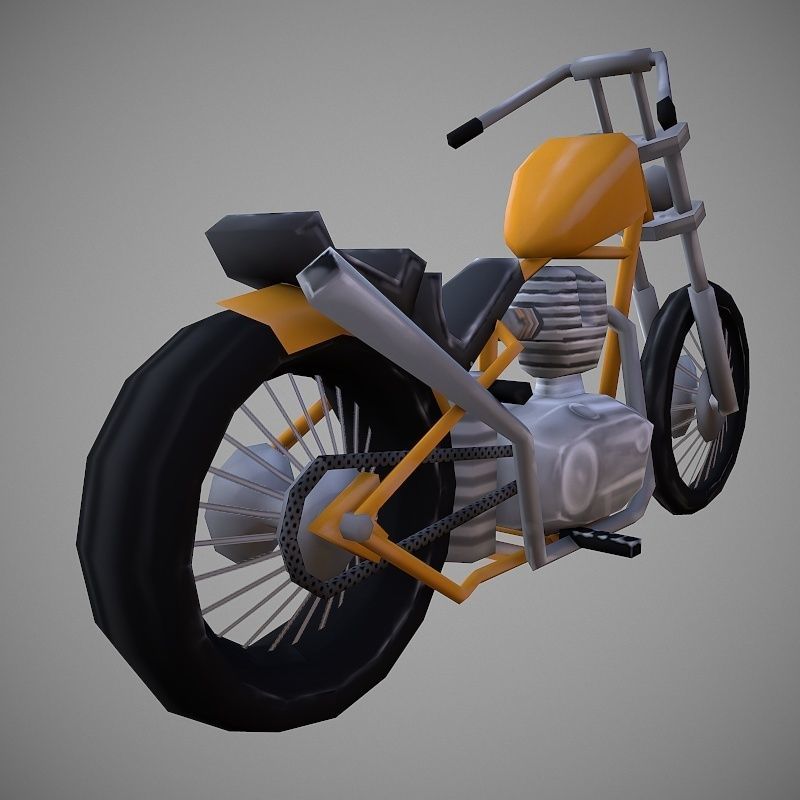 Chopperland Cartoon Low-poly 3D model_3