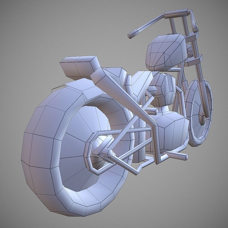 Chopperland Cartoon Low-poly 3D model_12