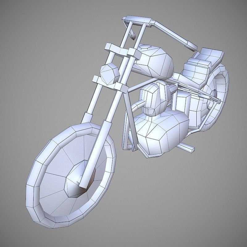 Chopperland Cartoon Low-poly 3D model_9