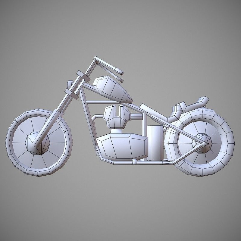 Chopperland Cartoon Low-poly 3D model_10