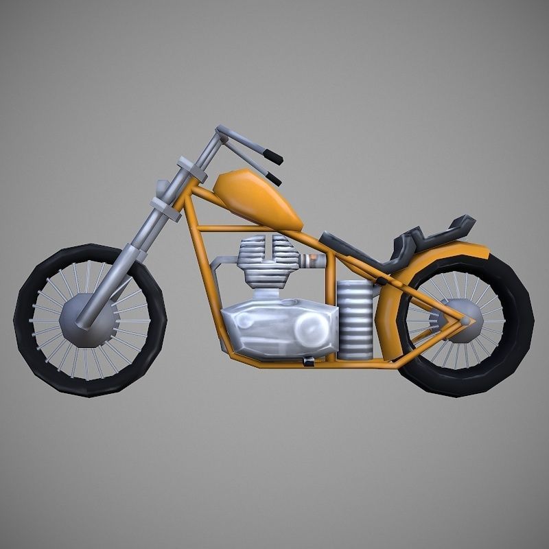 Chopperland Cartoon Low-poly 3D model_1