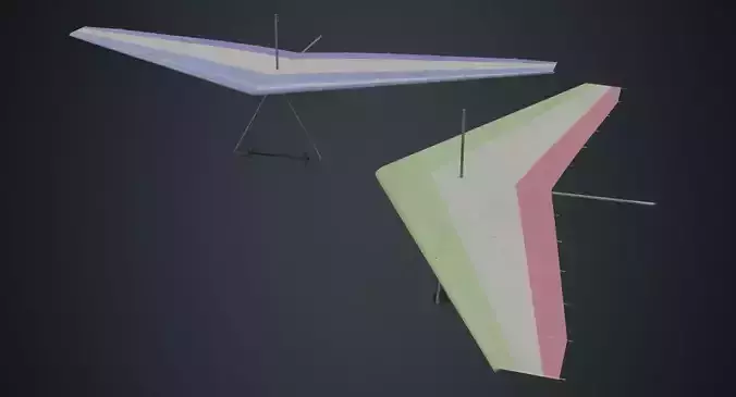 Hang Glider 1B Low-poly 3D model