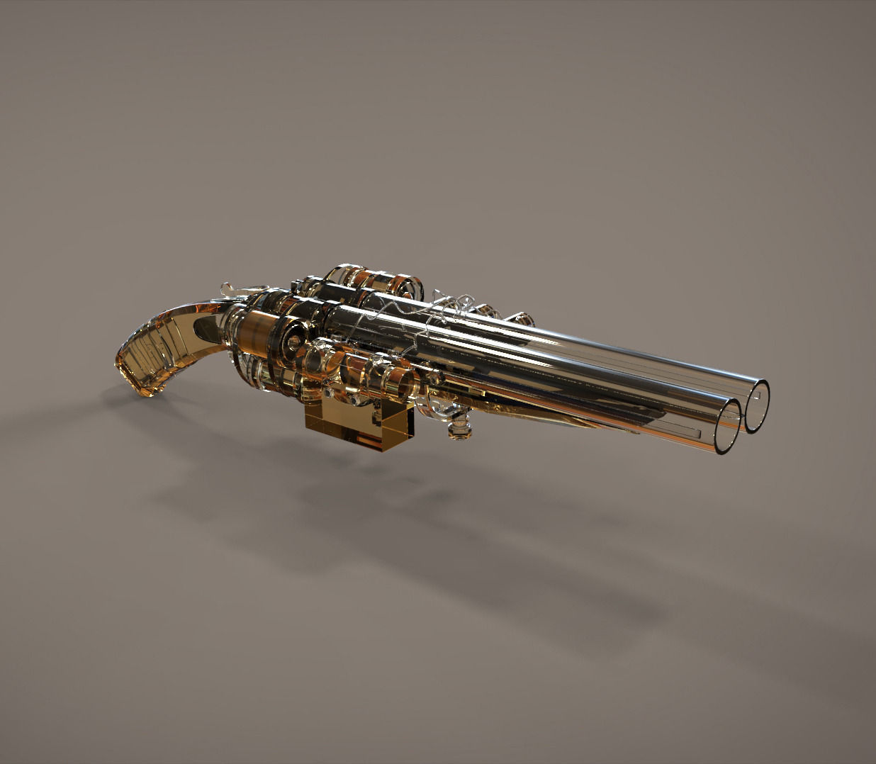 Double Rifle 3D model_2