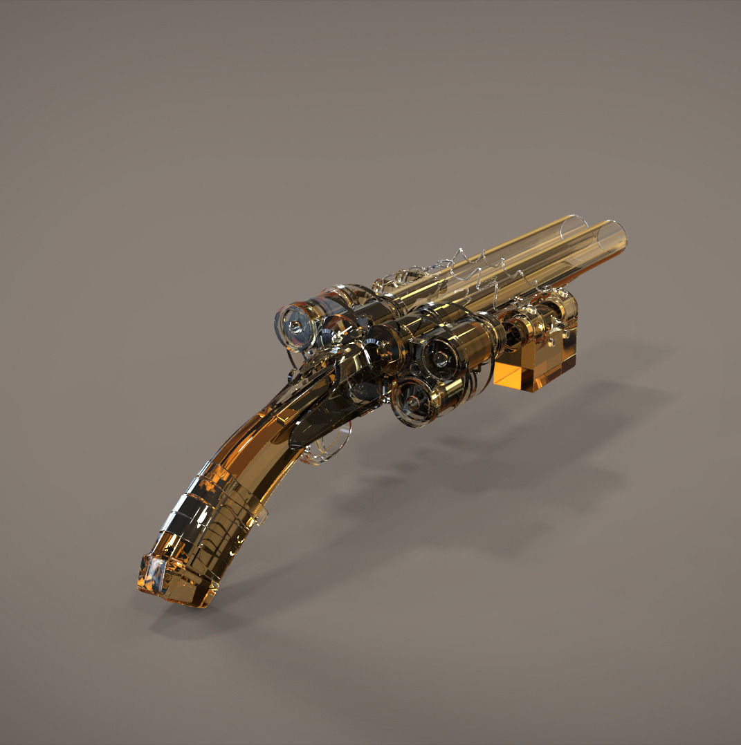 Double Rifle 3D model_1