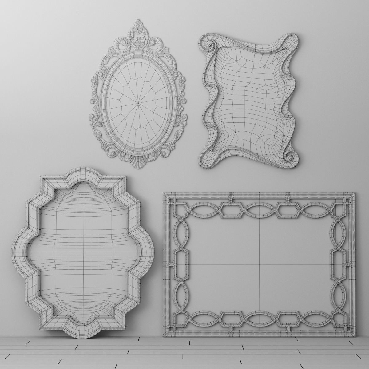Mirror Collection Set 06 3D model_4