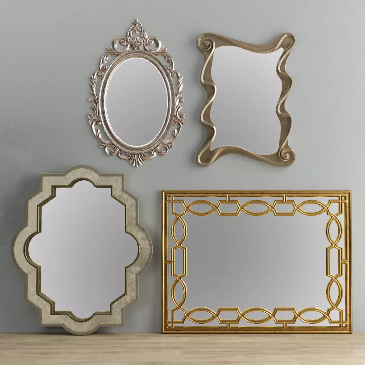 Mirror Collection Set 06 3D model_0