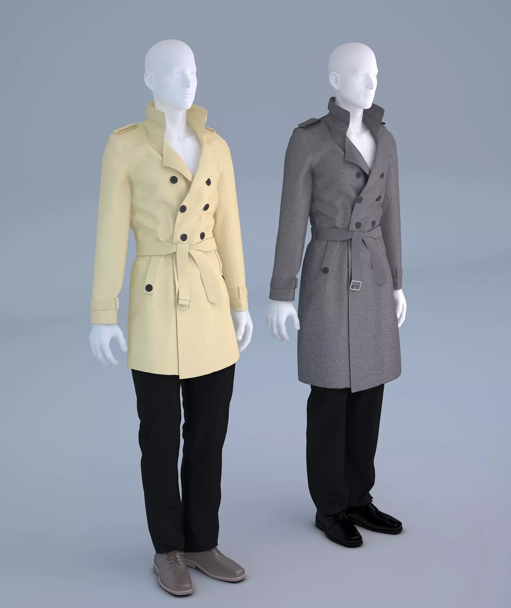 Mannequin Male trench coat cloth model For Shop Vol 2 3D model