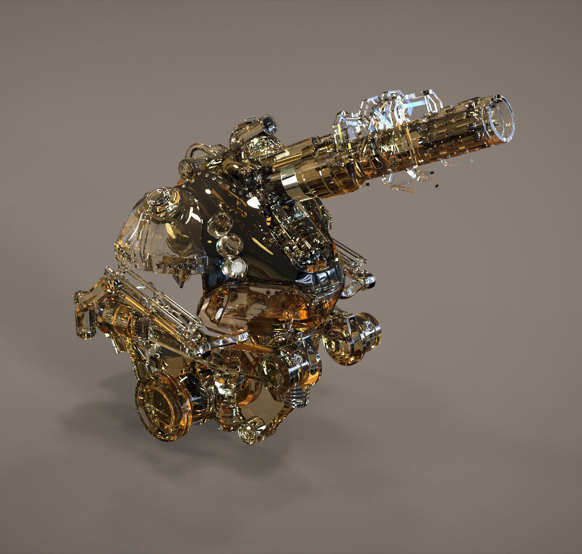 Rocket Cannon 3D model_2