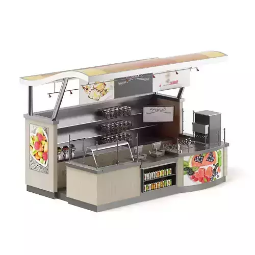  Cafe Stall 3D Model