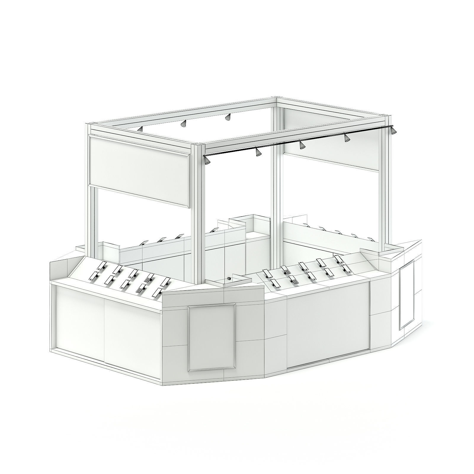 Phone Stall 3D Model 3D model_1