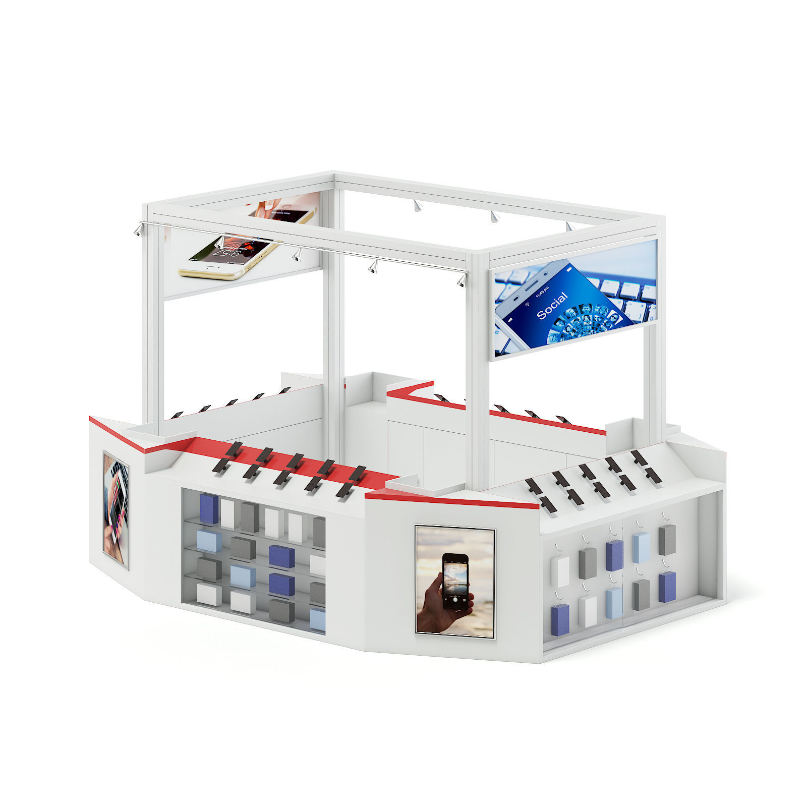 Phone Stall 3D Model 3D model_2