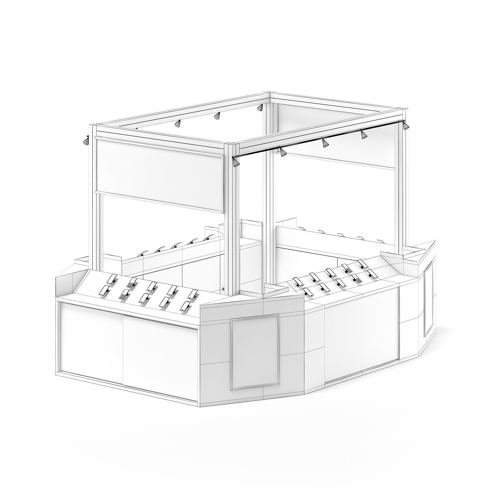 Phone Stall 3D Model 3D model_5