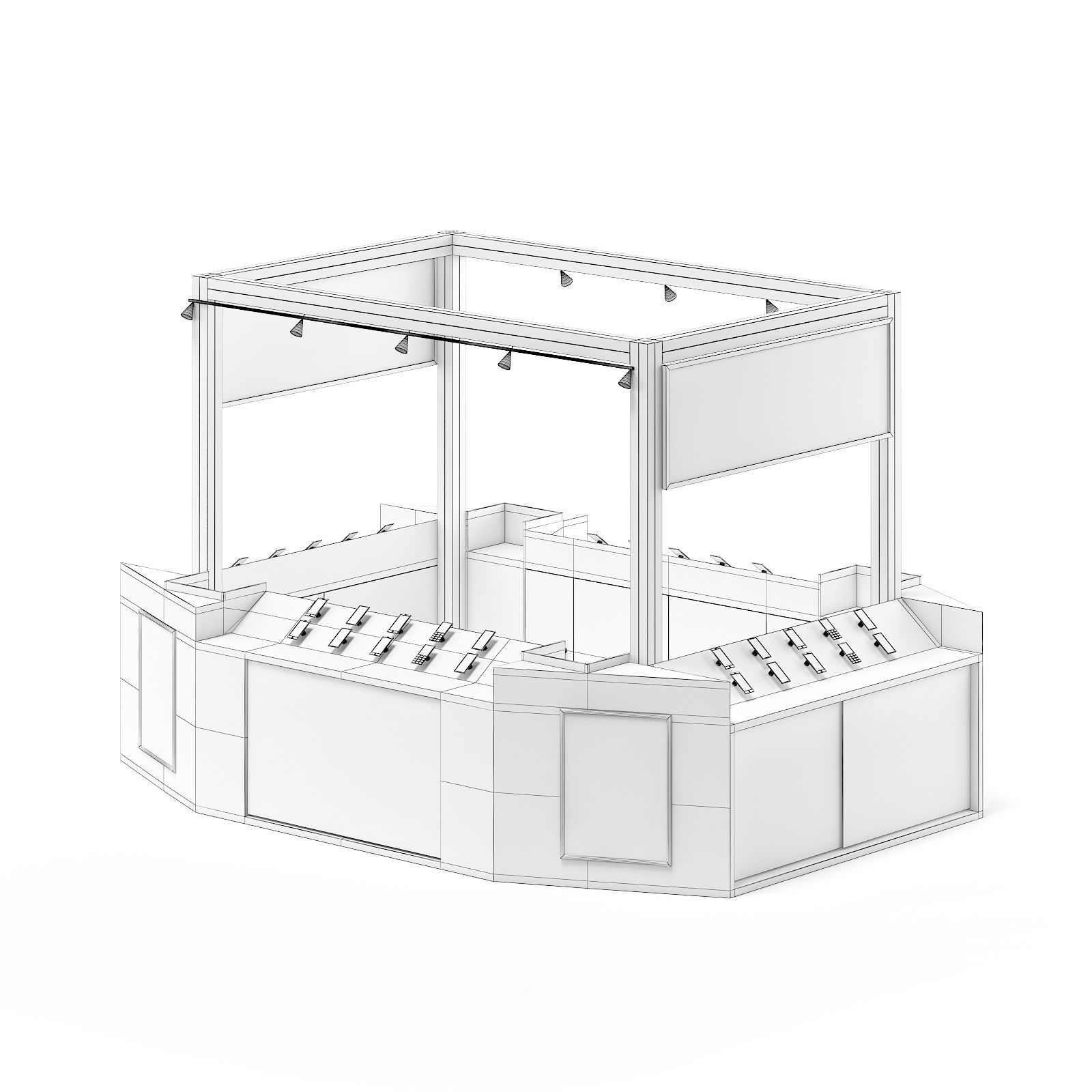 Phone Stall 3D Model 3D model_3