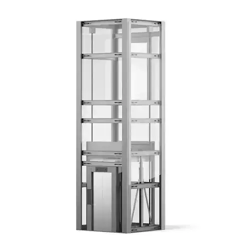 Glass Elevator 3D Model 3D model