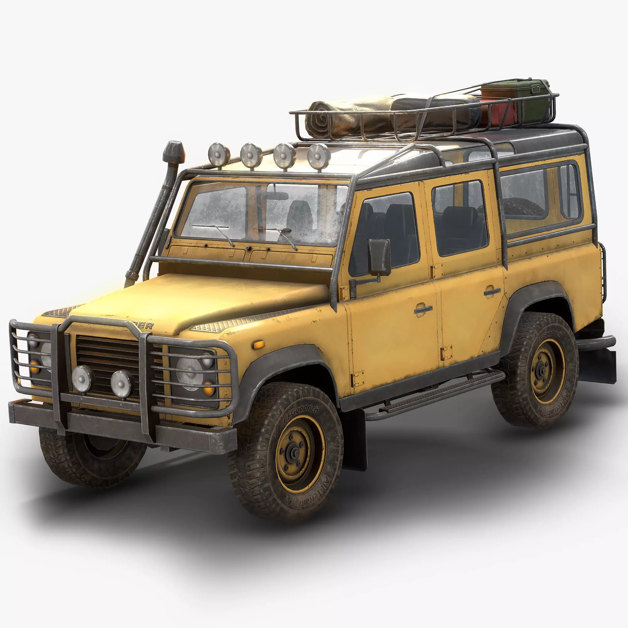 Land Rover Defender 110 Low Poly Low-poly 3D model