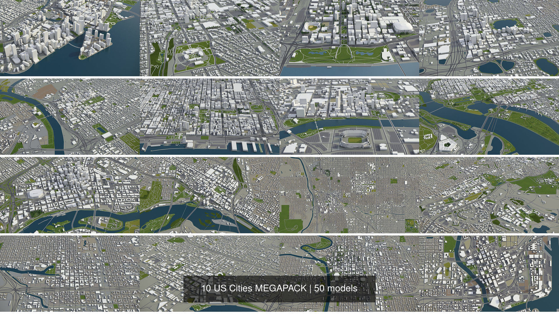 TOP 50 cities in USA 3D Model Collection_13