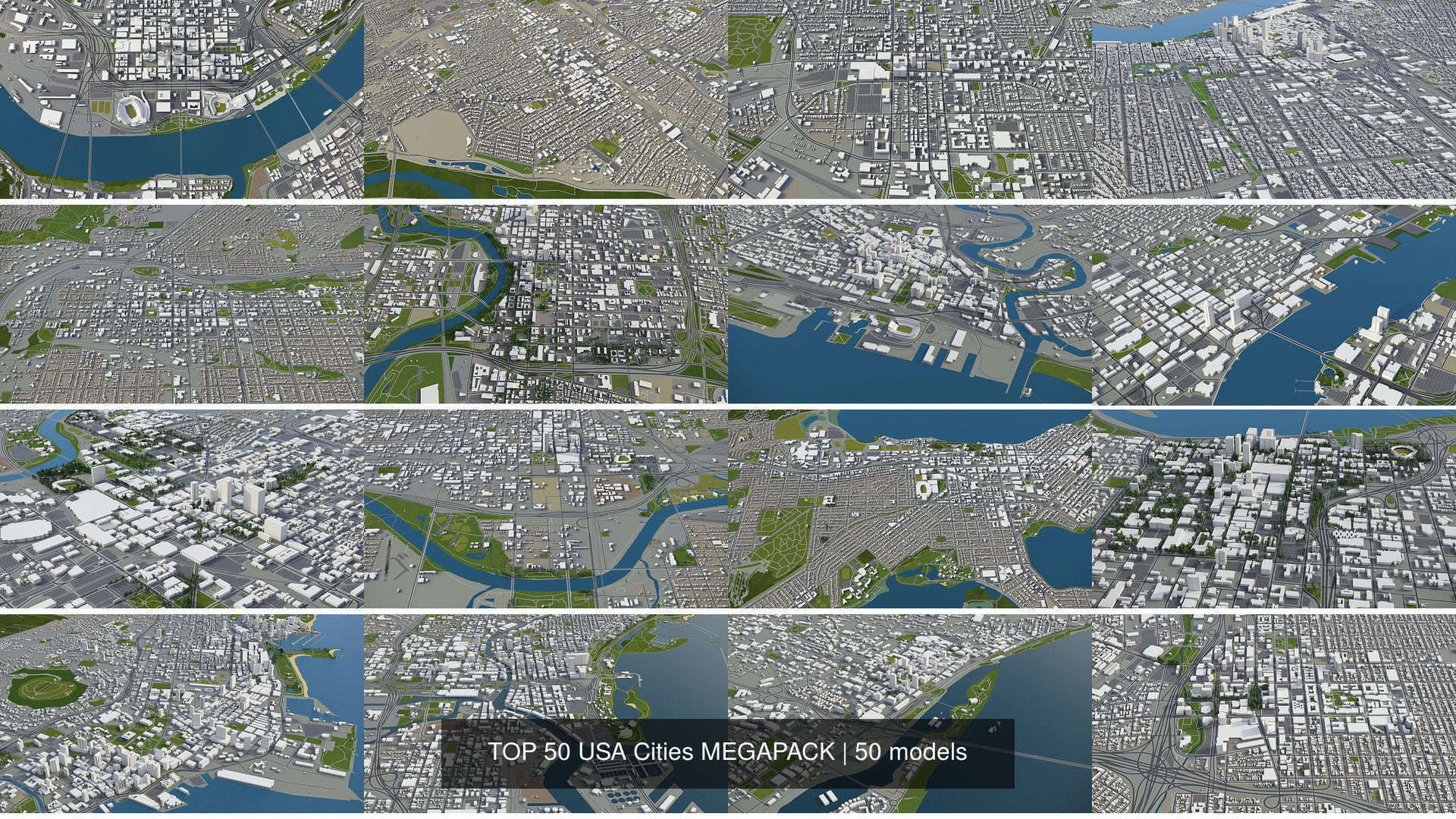 TOP 50 cities in USA 3D Model Collection_8