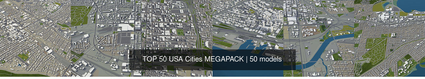 TOP 50 cities in USA 3D Model Collection_6