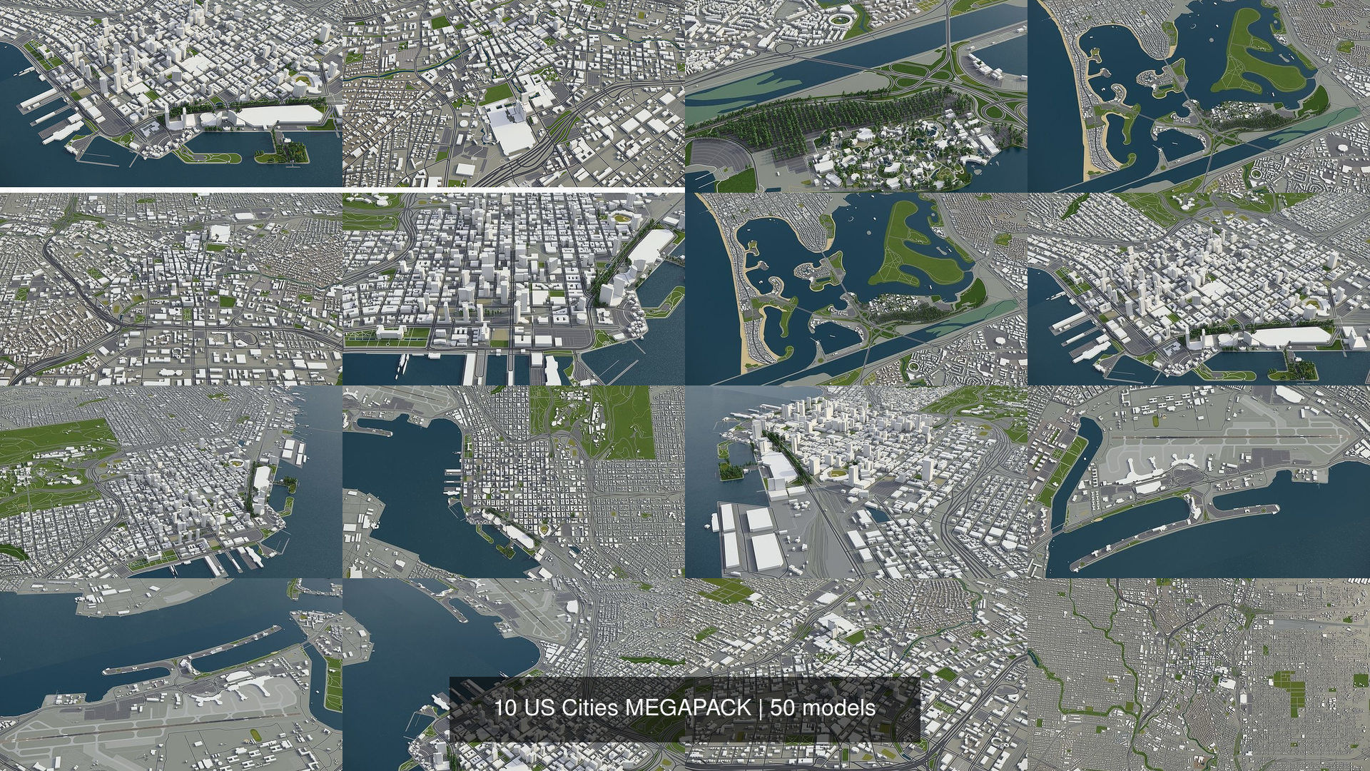 TOP 50 cities in USA 3D Model Collection_14