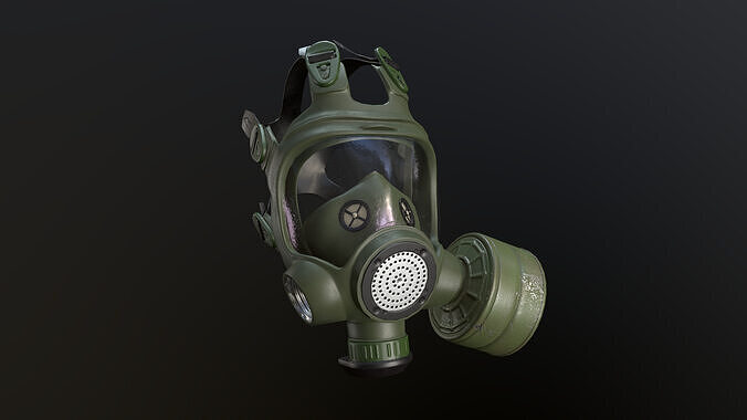 Gas Mask  Low-poly 3D model