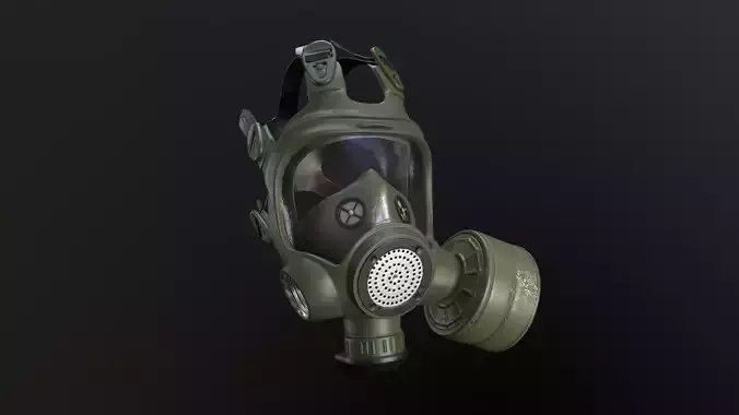 Gas Mask  Low-poly 3D model