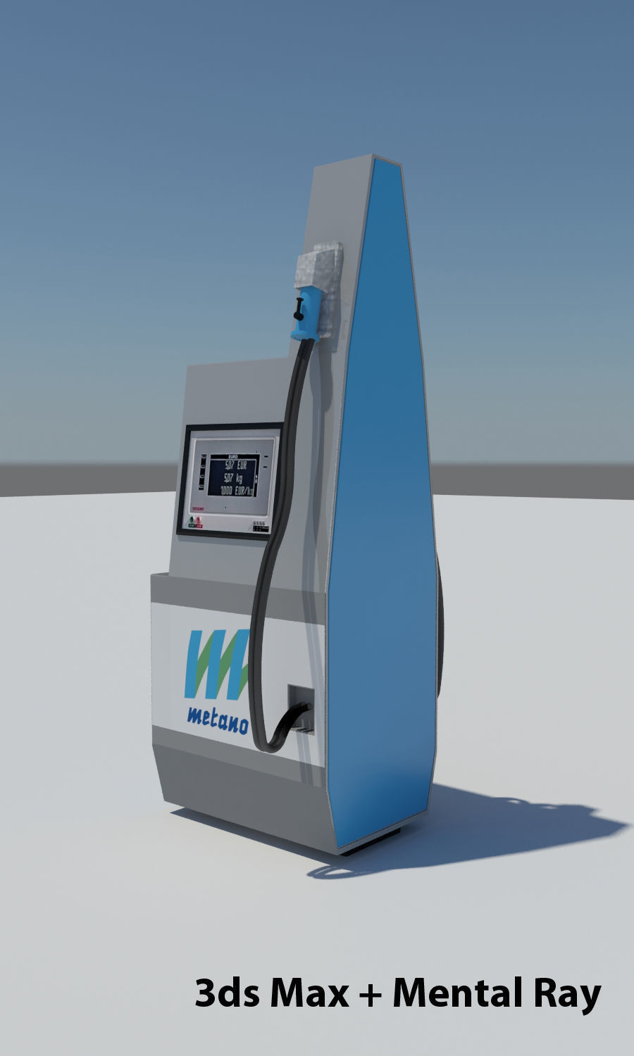 CNG Methane Fuel Dispenser 3D model_3
