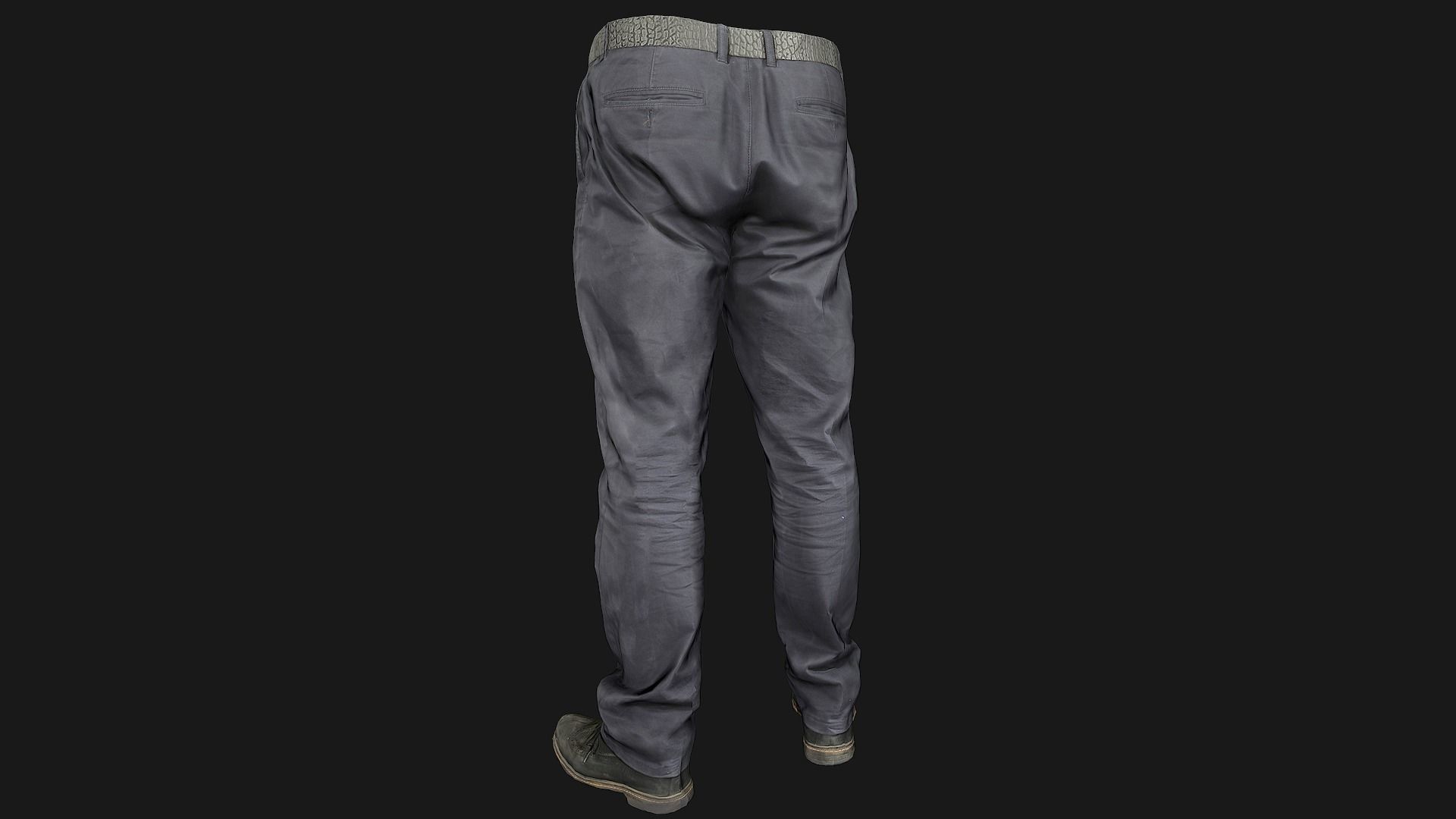 Male outfit set Pants and Shoes low poly Low-poly 3D model_5