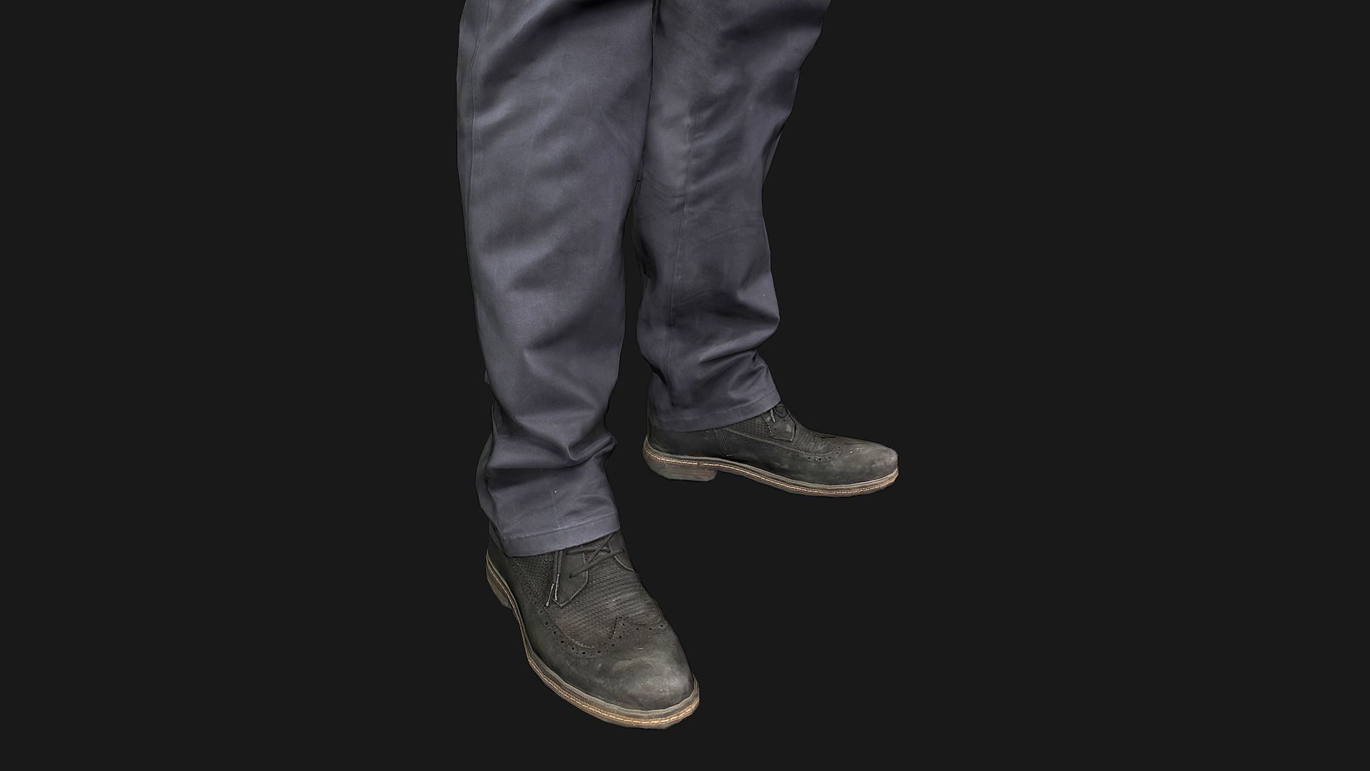 Male outfit set Pants and Shoes low poly Low-poly 3D model_9