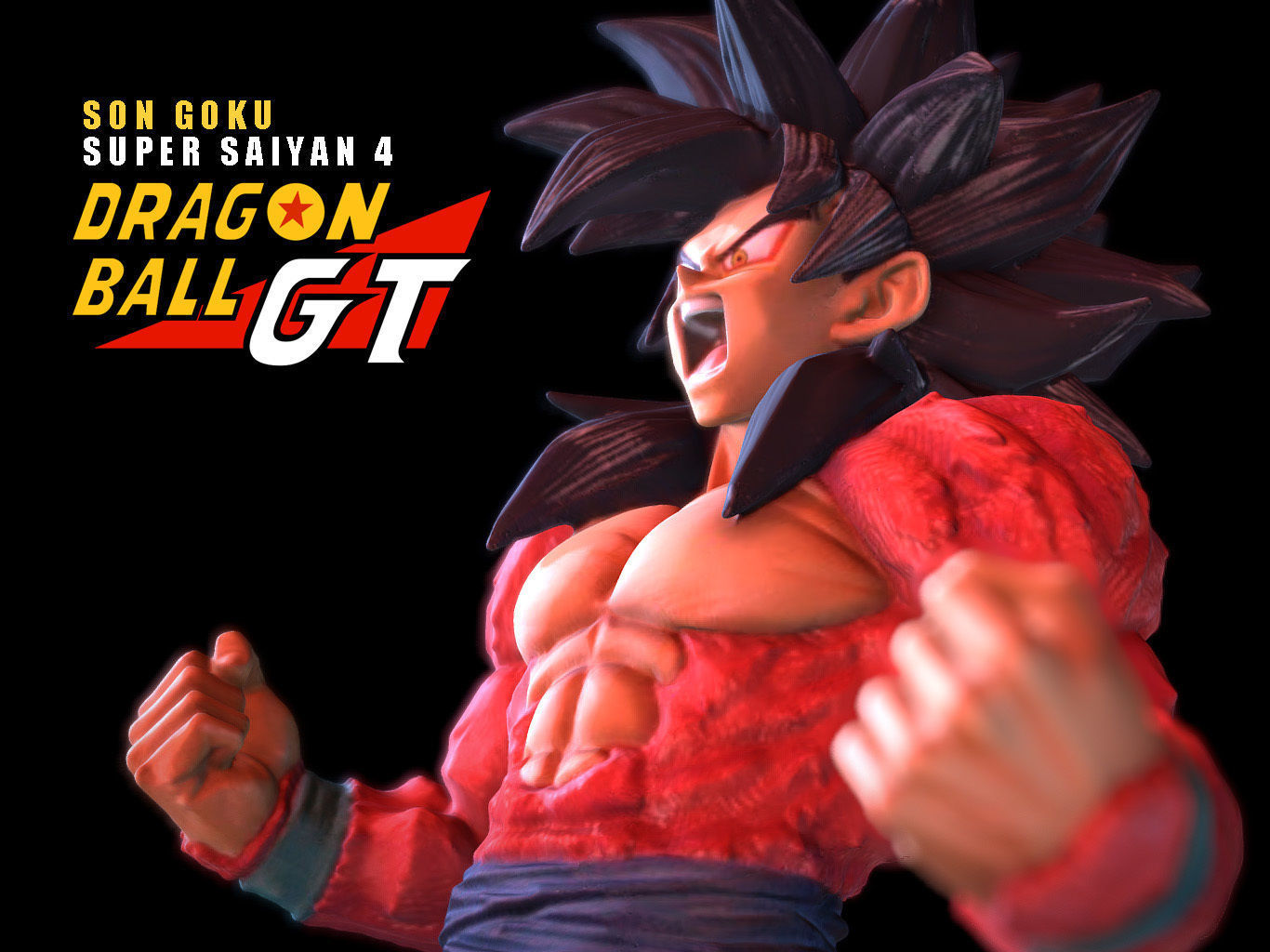 SUPER SAIYAN 4 SON GOKU 3D model_12