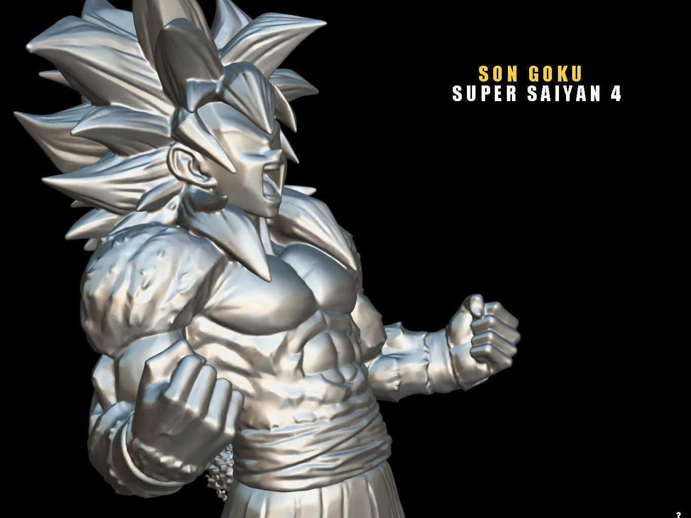SUPER SAIYAN 4 SON GOKU 3D model_18