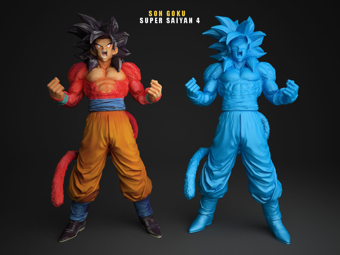 SUPER SAIYAN 4 SON GOKU 3D model_11