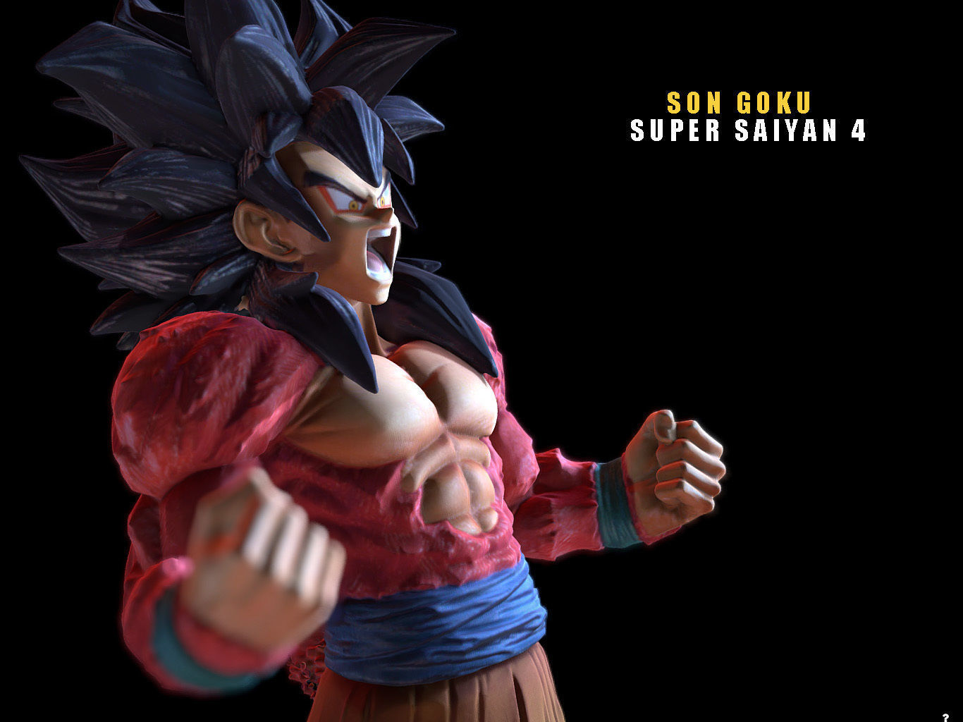 SUPER SAIYAN 4 SON GOKU 3D model_17