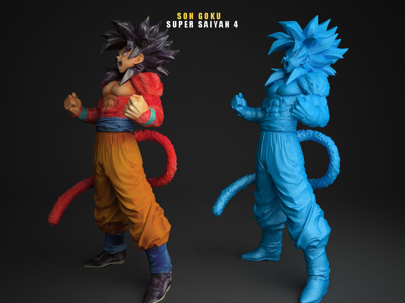 SUPER SAIYAN 4 SON GOKU 3D model_4