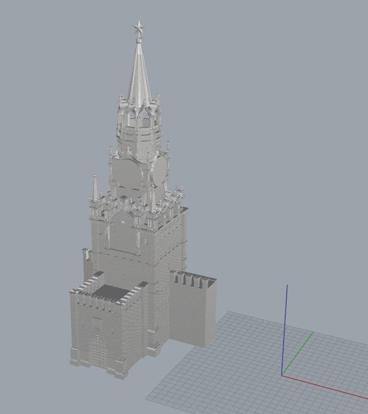 Spasskaya tower of Moscow Kremlin 3D model_12