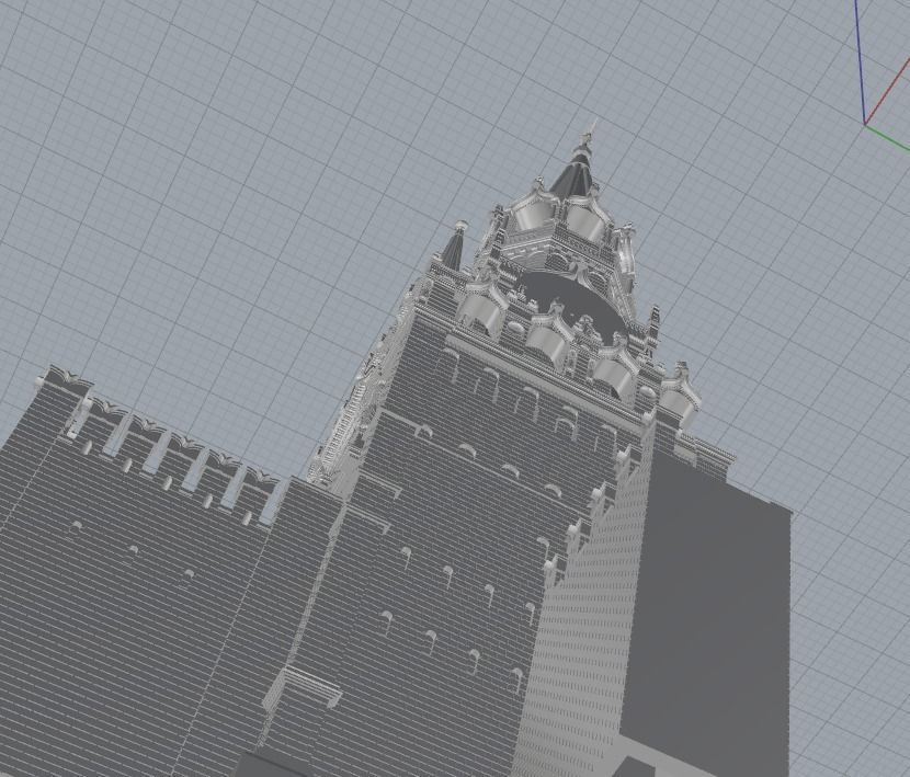 Spasskaya tower of Moscow Kremlin 3D model_7