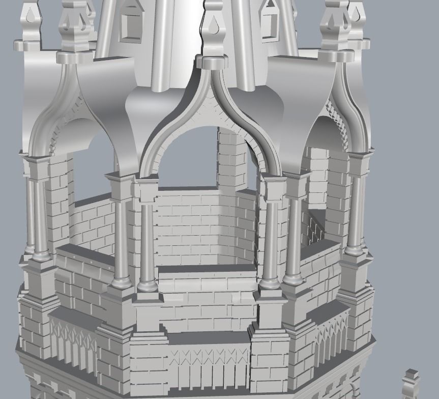 Spasskaya tower of Moscow Kremlin 3D model_18