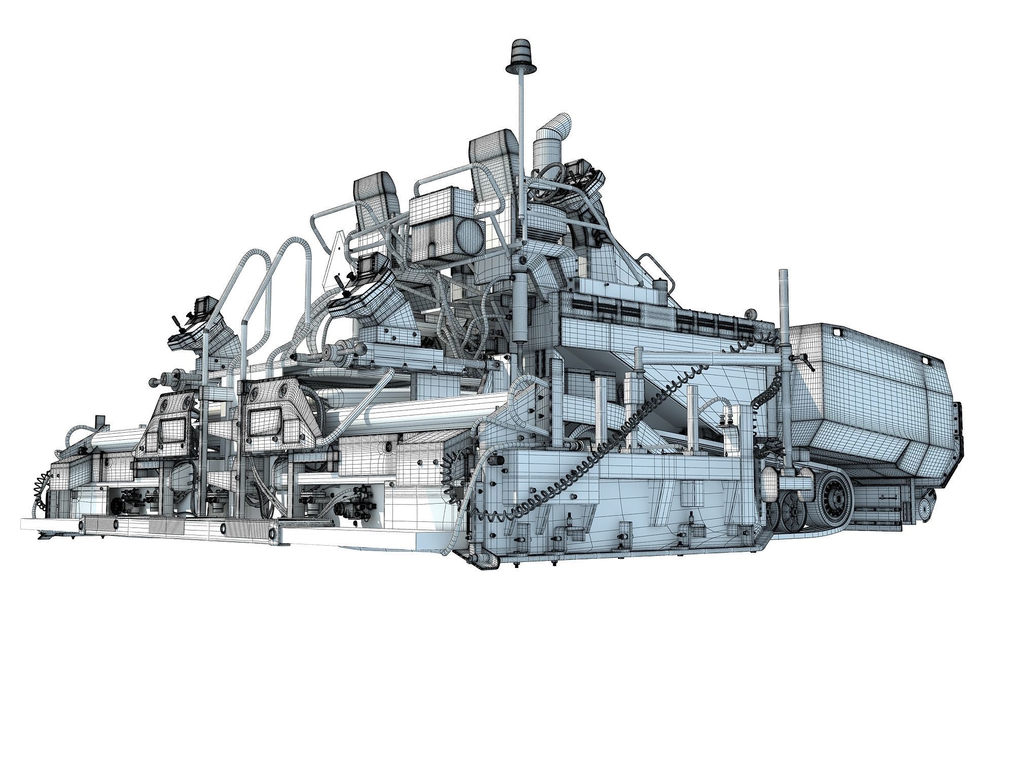 Asphalt Paver 3D model_16