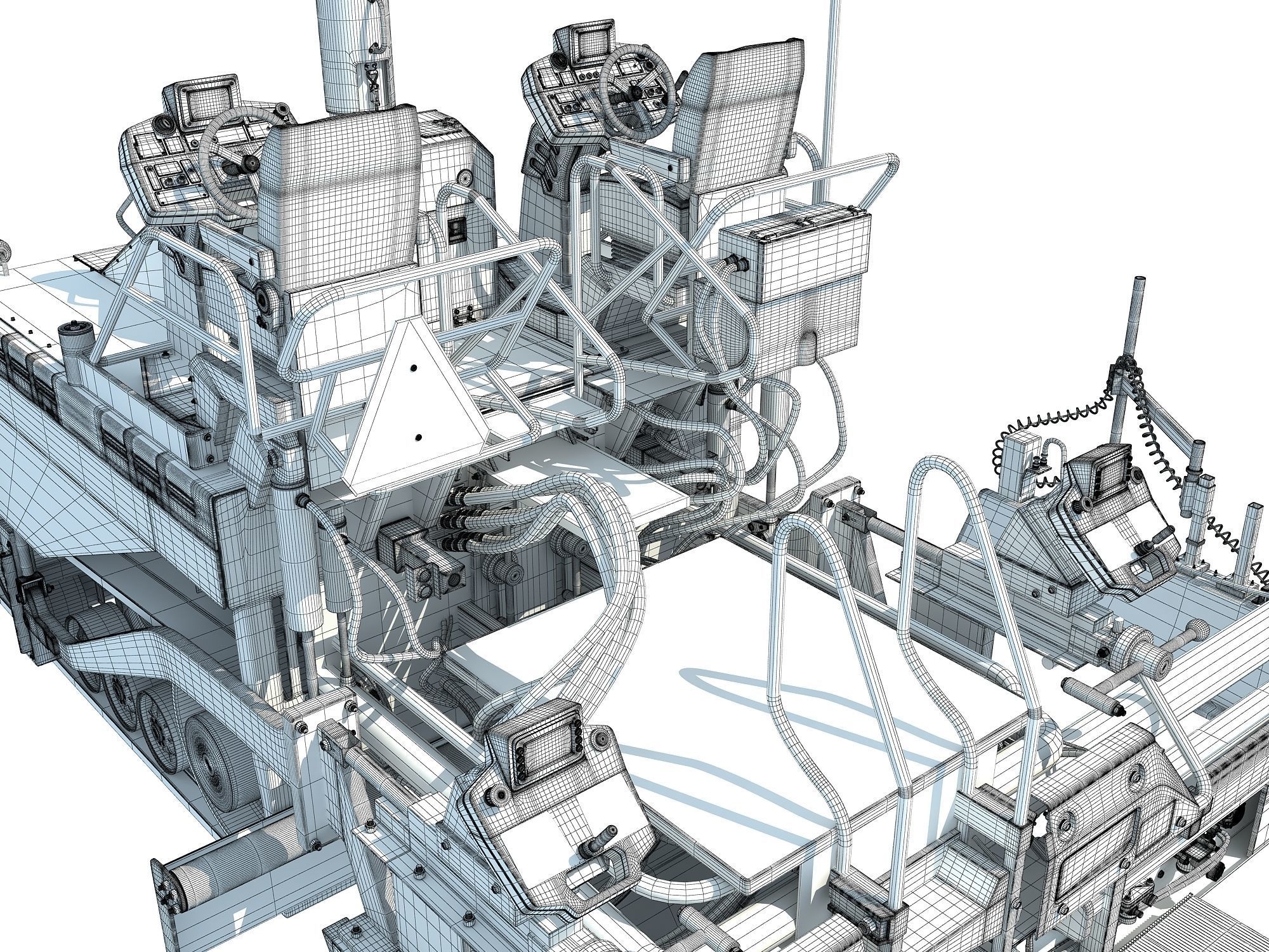 Asphalt Paver 3D model_21