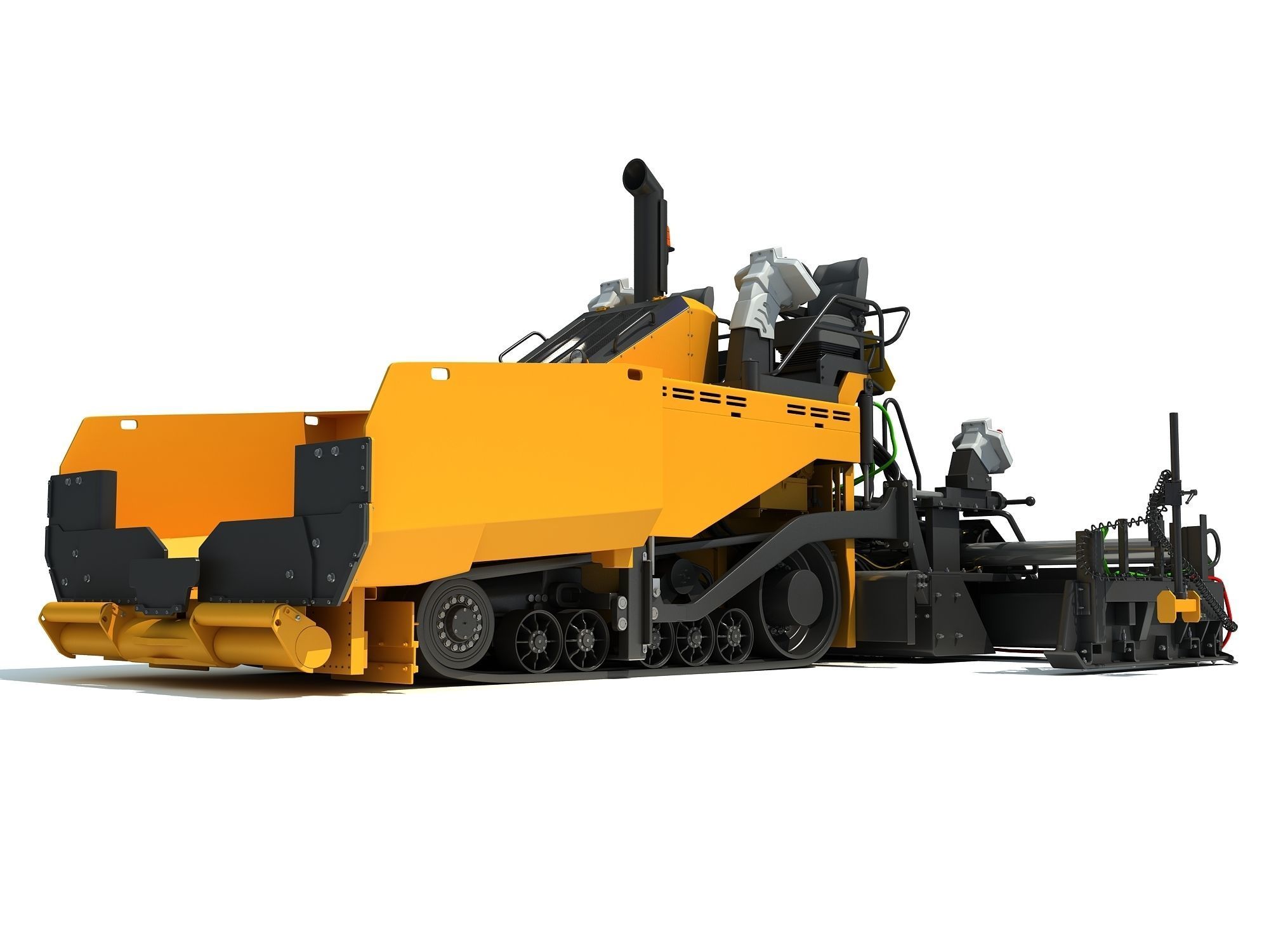 Asphalt Paver 3D model_3